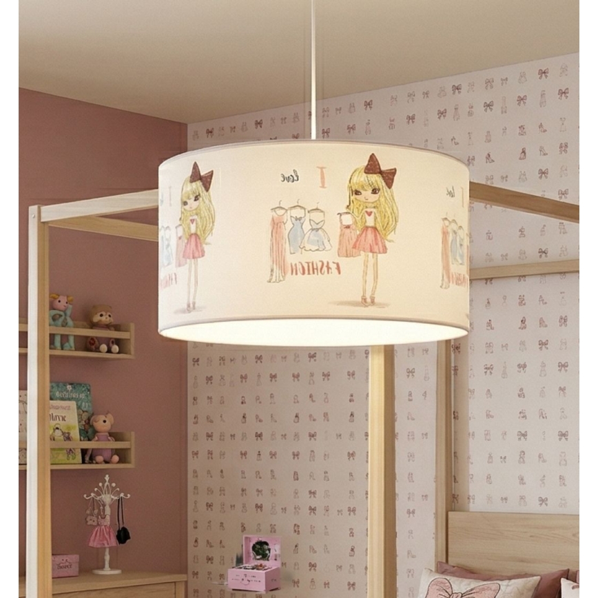 Gyerekszobai csillár GIRLS VIBES 1xE27/60W/230V átm. 40 cm Imádom a divatot