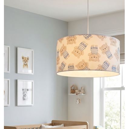 Gyerekszobai csillár KIDS ROOM 1xE27/60W/230V, Ø 40 cm, mackó