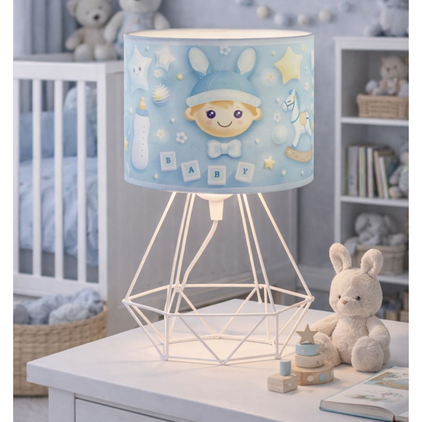 Gyermek asztali lámpa KIDS ROOM 1xE27/60W/230V, átm. 18 cm, űrhajós