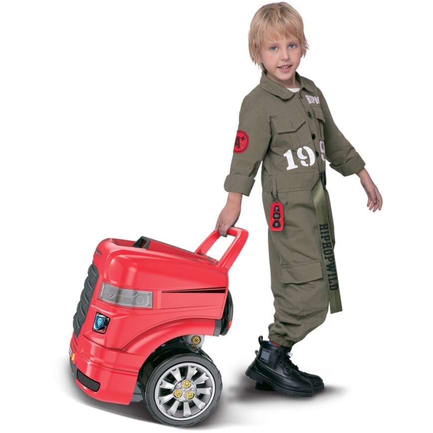 Gyermek autószerelő műhely 3xAAA + 1xCR2025 piros