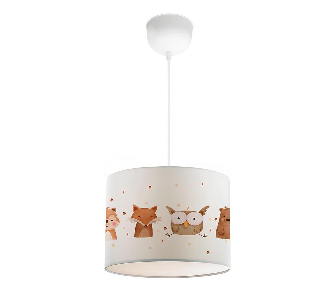 Gyermek csillár CANDY 1xE27/40W/230V fehér/barna 780SGN4657