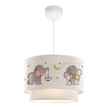 Gyermek csillár CANDY 1xE27/40W/230V fehér/szürke