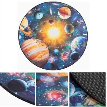 Gyermek csúszásgátló szőnyeg PRINT 3D 80 cm bolygók/többszínű