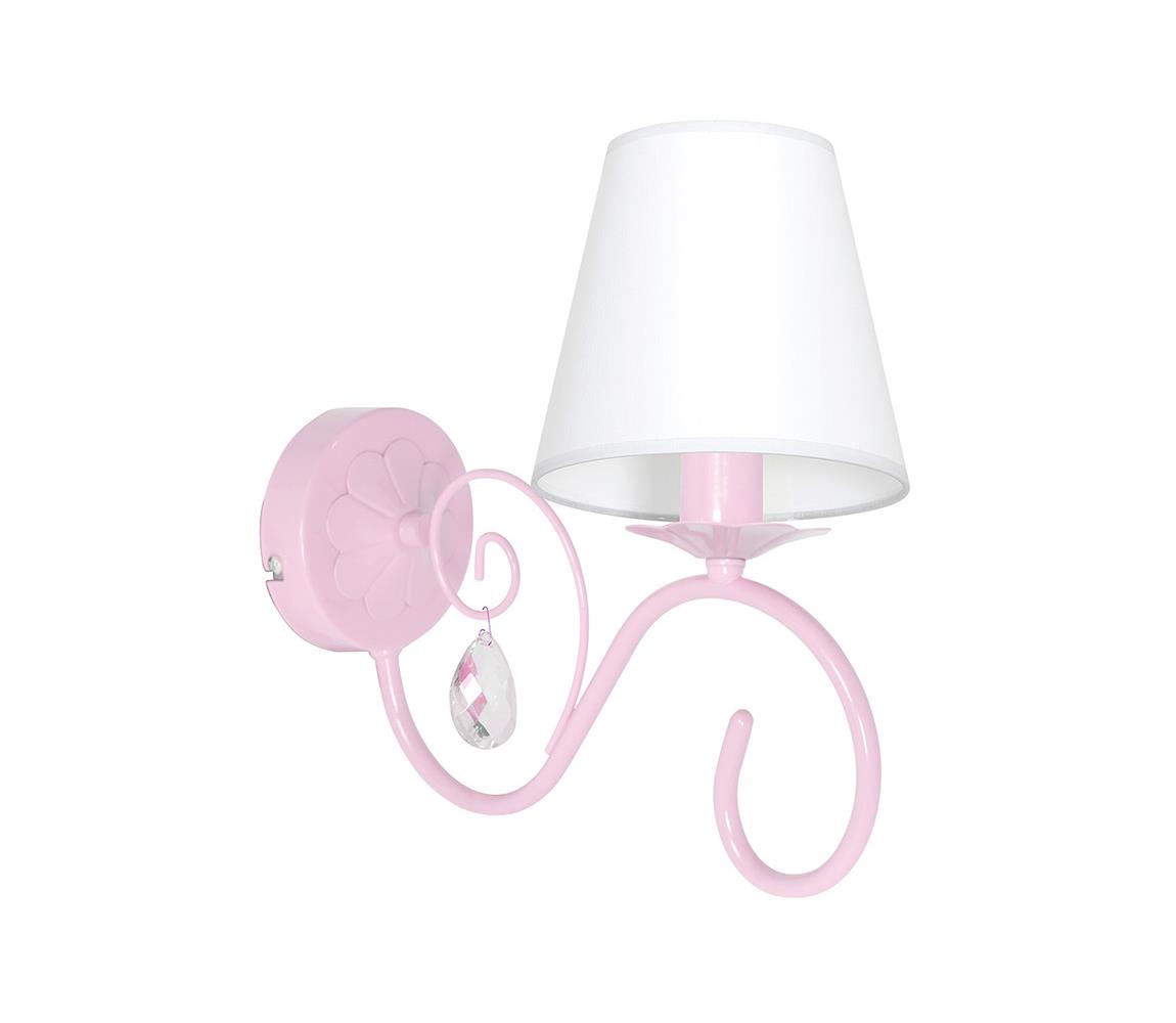 Gyermek fali lámpa LAURA 1xE14/60W/230V halvány rózsaszín