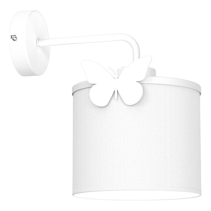 Gyermek fali lámpa SWEET 1xE27/15W/230V fehér/pillangó