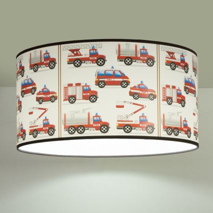Gyermek mennyezeti lámpa KIDS ROOM 1xE27/60W/230V, átmérő 40 cm, tűzoltó mintával