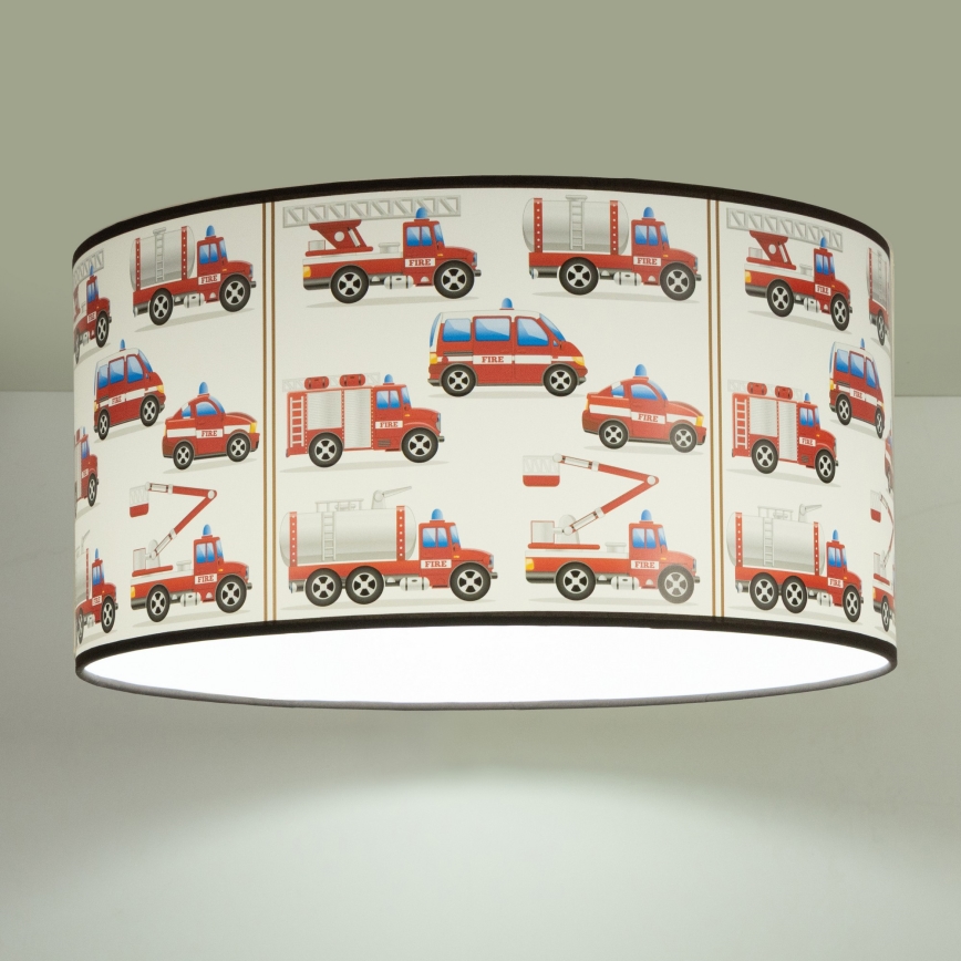 Gyermek mennyezeti lámpa KIDS ROOM 1xE27/60W/230V, átmérő 40 cm, tűzoltó mintával
