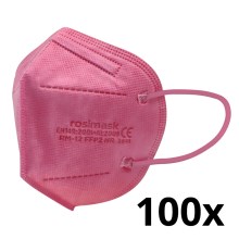 Gyermek méretű maszk FFP2 ROSIMASK MR-12 NR rózsaszín 100db