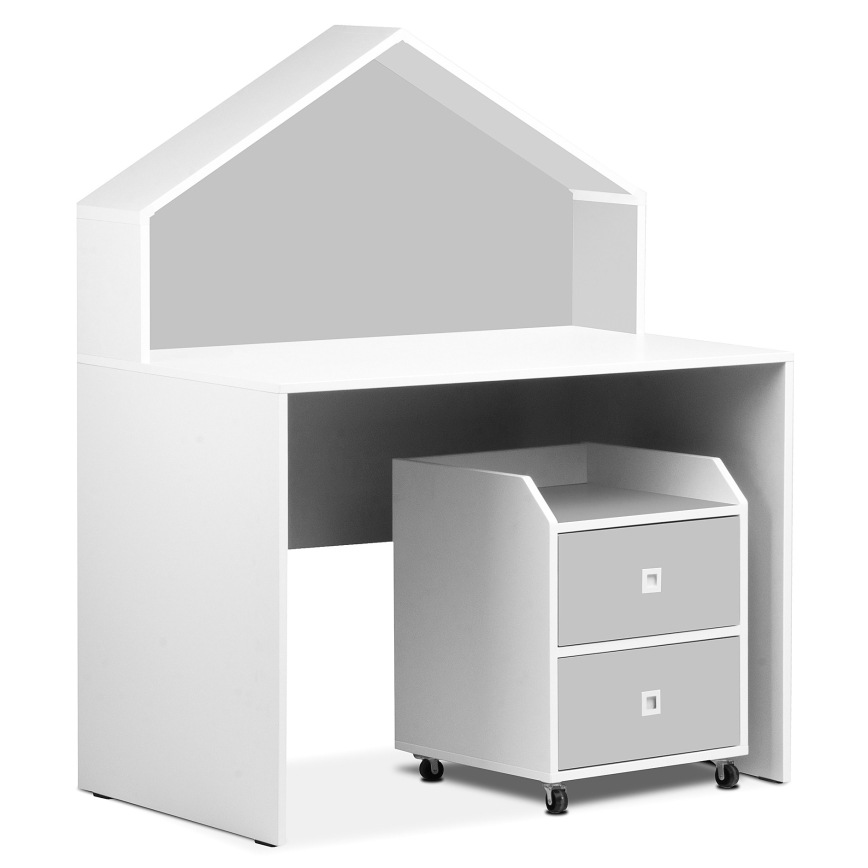 Gyermek tárolódoboz MIRUM 54,2x42,4 cm fehér/szürke