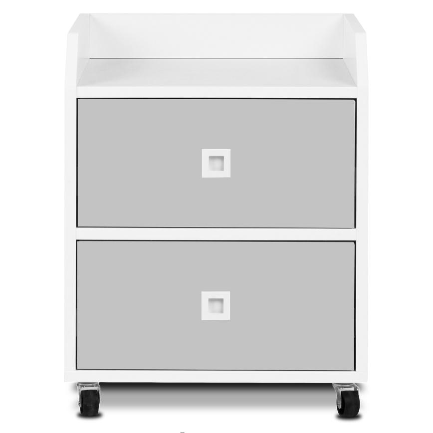 Gyermek tárolódoboz MIRUM 54,2x42,4 cm fehér/szürke