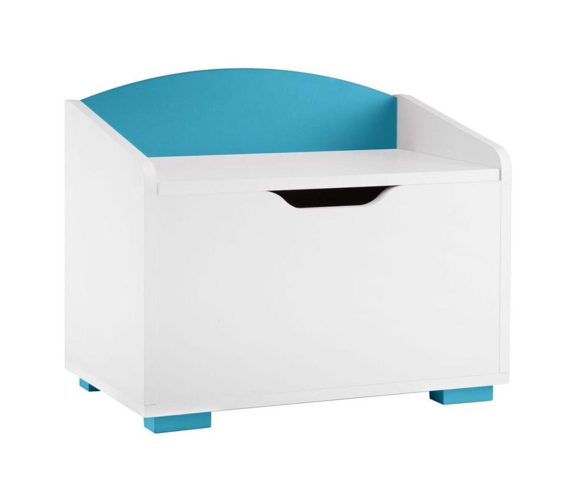 Konsimo Sp. z o.o. Sp. k. Gyermek tárolódoboz PABIS 50x60 cm fehér/kék 10450.06.101