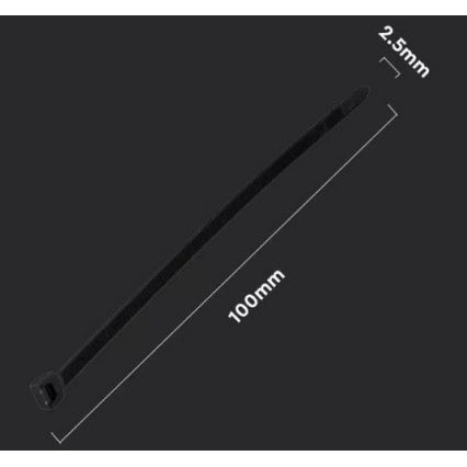 Gyorskötöző 2,5x100mm 100db fekete