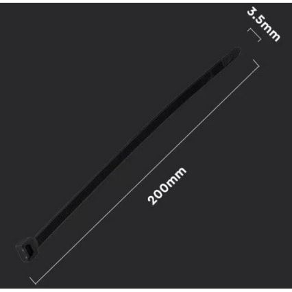 Gyorskötöző 3,5x200mm 100db fekete