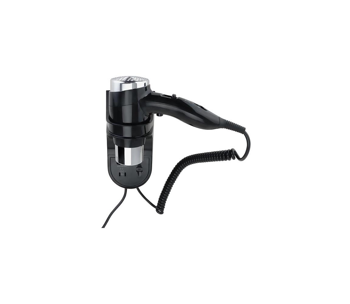 BEMETA Hajszárító tartóval 11x24 cm ezüst/fekete 945533158