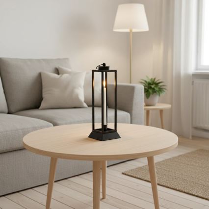 HALL dekoratív lámpás, 39,5 cm, fekete