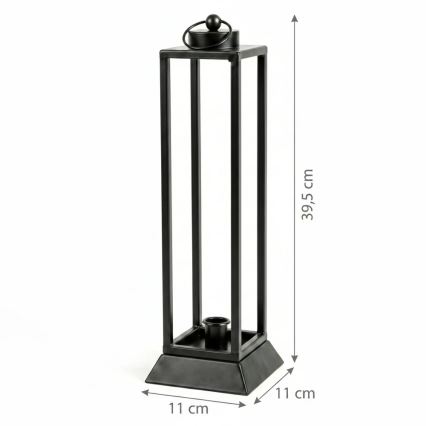 HALL dekoratív lámpás, 39,5 cm, fekete