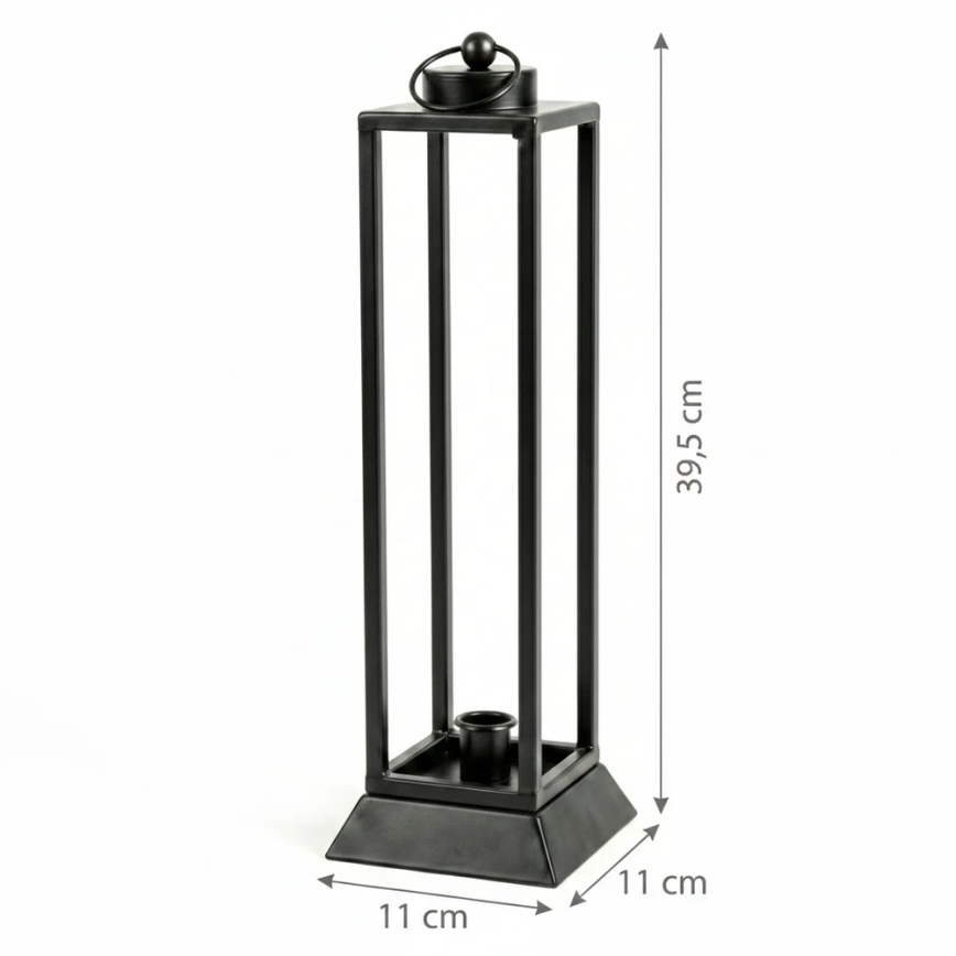 HALL dekoratív lámpás, 39,5 cm, fekete