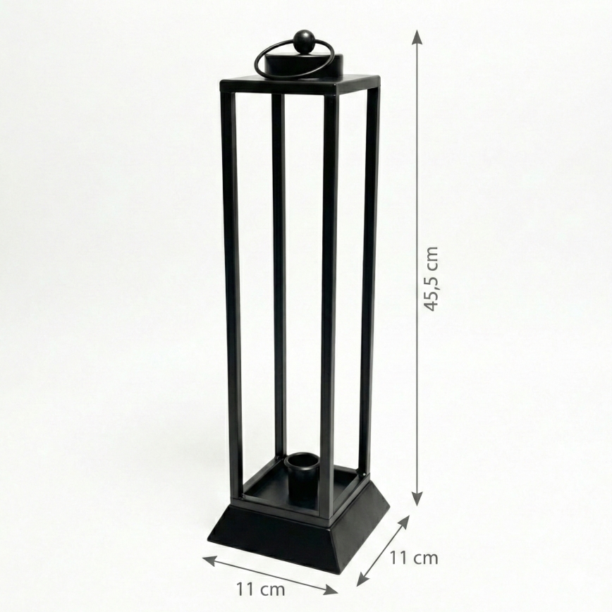HALL dekoratív lámpás, 45,5 cm, fekete