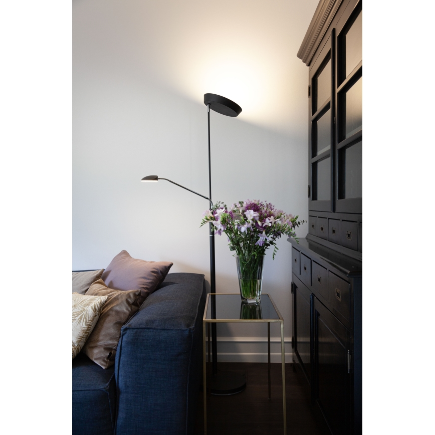 Halo Design 716067 - LED dimmelhető állólámpa VEGAS LED/20W/230V + LED/5W fekete/fényes króm