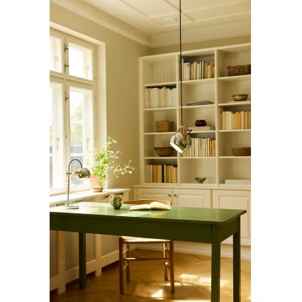 Halo Design 734443 - Kábeles csillár DC 1xE27/40W/230V Ø 18 cm, fényes króm/tölgy