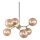 Halo Design 738830 - Kábeles csillár ATOM 6xG9/28W/230V átm. 57 cm sárgaréz/füstös bézs