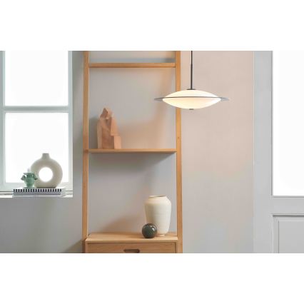 Halo Design 743629 - ORBIT kábeles függőlámpa 3x G9/7W/230V, átmérő 40 cm, fehér/sárgaréz/füstszürke