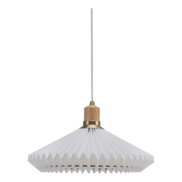 Halo Design 744169 - Kábelcsillár PARIS 1xE27/60W/230V Ø 40 cm fehér/sárgaréz/tölgy