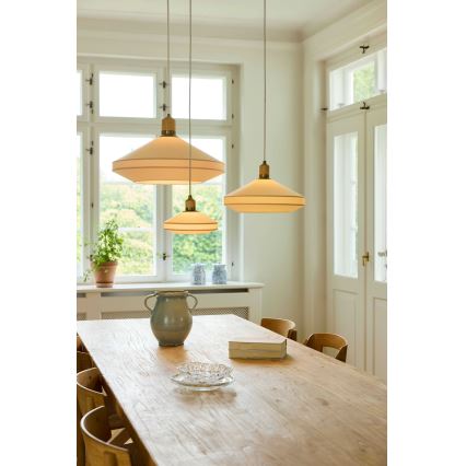 Halo Design 744305 - PARIS kábeles csillár 1xE27/40W/230V átm. 56 cm krémszínű/sárgaréz/tölgy