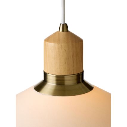 Halo Design 744305 - PARIS kábeles csillár 1xE27/40W/230V átm. 56 cm krémszínű/sárgaréz/tölgy