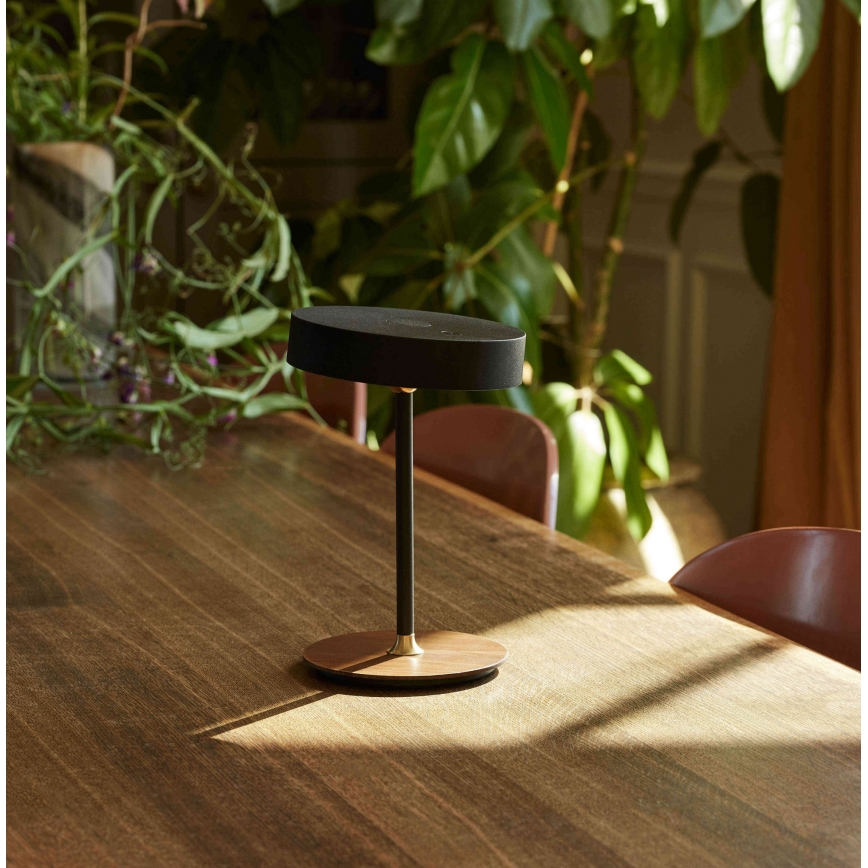 Halo Design 745777 - Dimmelhető, újratölthető LED asztali lámpa ON THE MOVE LED/2,5W/4000 mAh fekete/fa