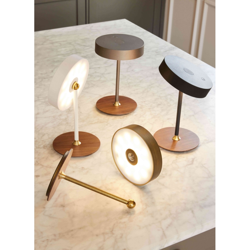 Halo Design 745777 - Dimmelhető, újratölthető LED asztali lámpa ON THE MOVE LED/2,5W/4000 mAh fekete/fa