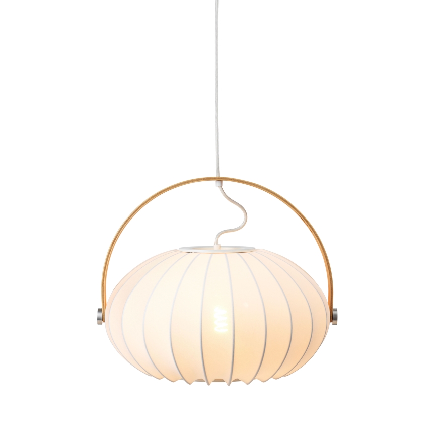 Halo Design 746347 - DC kábeles függeszték, 1x E27/40W/230V, átmérő 40 cm, fehér/tölgy
