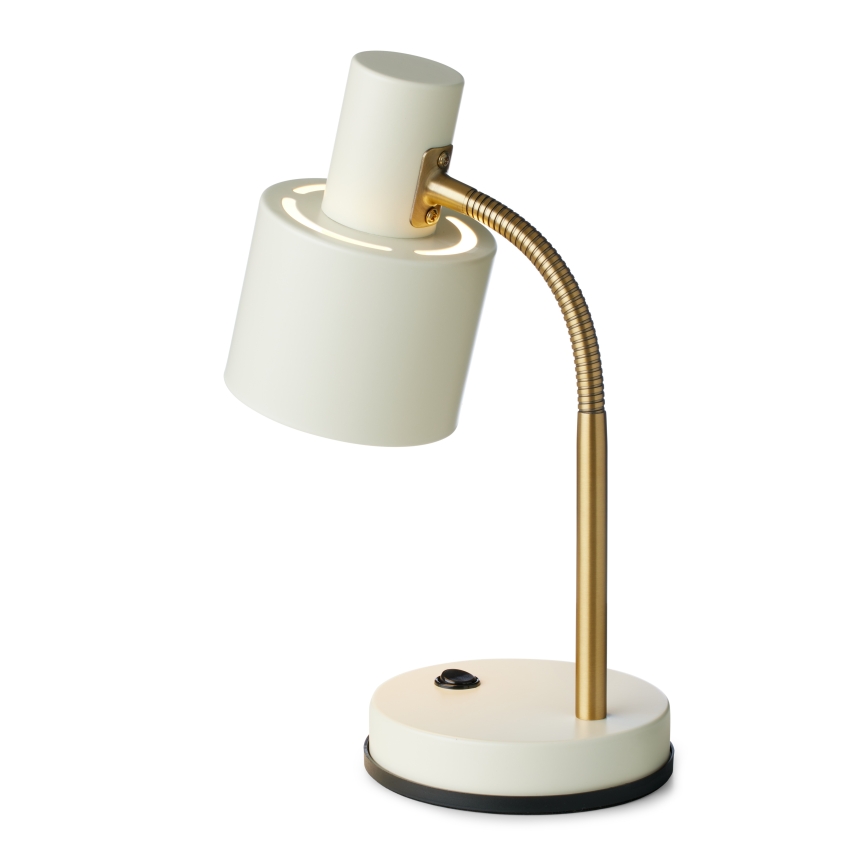 Halo Design 746910 - Asztali lámpa VOGUE 1xE27/40W/230V krémszínű/sárgaréz