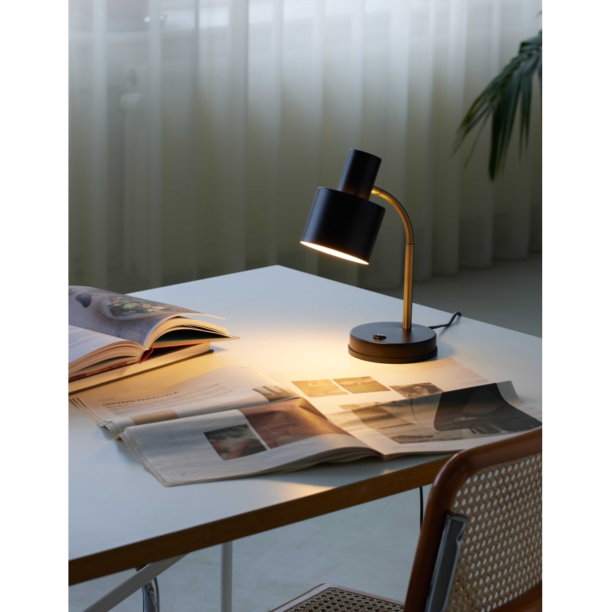 Halo Design 746927 - VOGUE asztali lámpa 1xE27/40W/230V fekete/sárgaréz