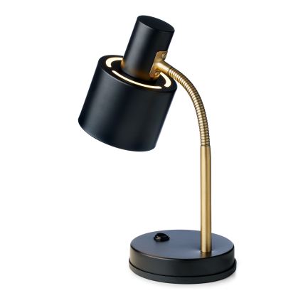 Halo Design 746927 - VOGUE asztali lámpa 1xE27/40W/230V fekete/sárgaréz
