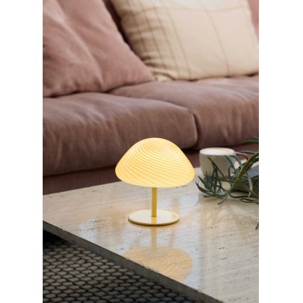 Halo Design 747016 - Asztali lámpa CANDY MINI MUSH 1xG9/25W/230V átm. 17 cm, bézs