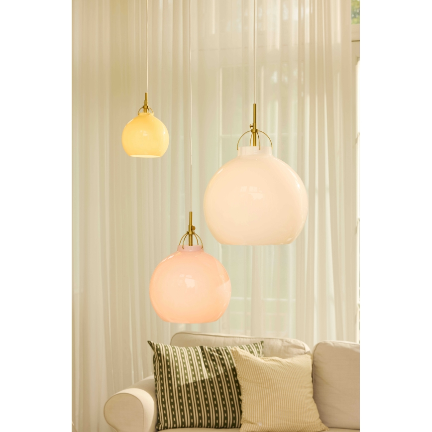 Halo Design 747931 - TOSCANA kábeles függőlámpa 1xG9/28W/230V átm. 18 cm bézs/sárgaréz