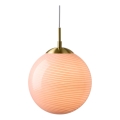 Halo Design 748372 - CANDY kábeles függőlámpa 1xE27/25W/230V átm. 20 cm rózsaszín/sárgaréz