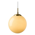 Halo Design 748587 - CANDY kábellel függesztett csillár 1xE27/25W/230V Ø 30 cm bézs/sárgaréz