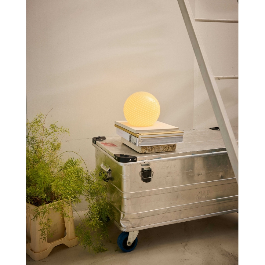 Halo Design 748808 - Asztali lámpa CANDY 1xE14/25W/230V Ø 20 cm bézs