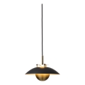 Halo Design 749034 - STEPP LED dimmelhető kábeles függeszték, LED/12W/230V, átmérő 24 cm, fekete/sárgaréz