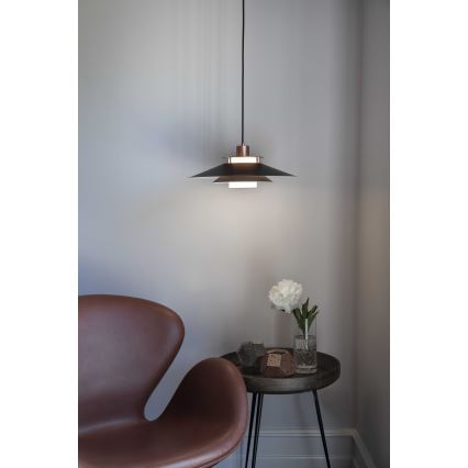 Halo Design 990785 - RIVOLI kábeles függeszték 1xE27/40W/230V, átmérő 40 cm, fekete/rézszínű