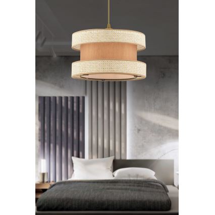 HALO kábelen függőlámpa 1xE27/60W/230V, bézs/krémszínű