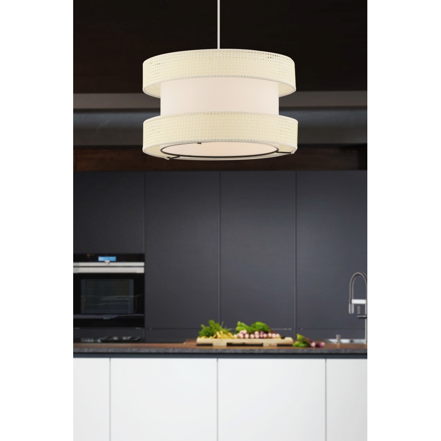 HALO kábeles függőlámpa 1xE27/60W/230V krémszínű