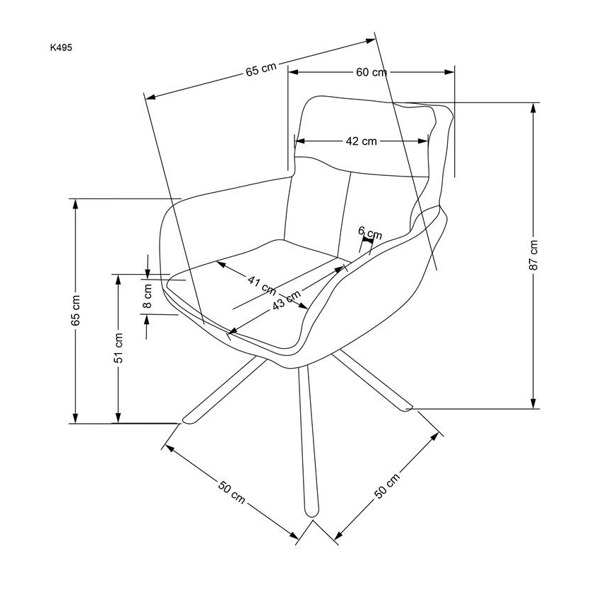 HALSA étkezőszék 1 db szürke
