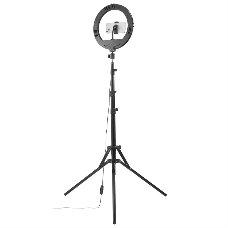 Hama - LED Dimmelhető körlámpa tripoddal LED/10W/5V á. 30 cm + távirányító