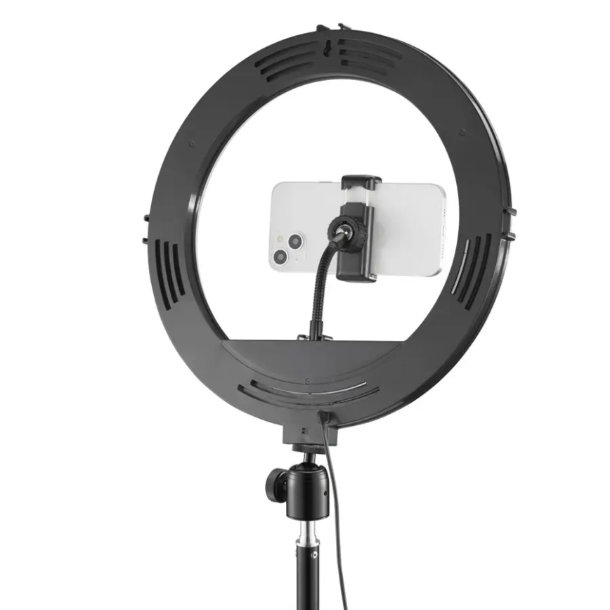 Hama - LED Dimmelhető körlámpa tripoddal LED/10W/5V á. 30 cm + távirányító