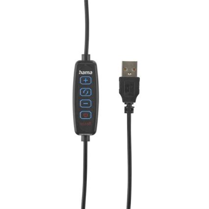Hama - LED Dimmelhető körlámpa tripoddal LED/10W/5V á. 30 cm + távirányító