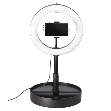 Hama - LED Dimmelhető körlámpa tripoddal LED/9,2W/5V á. 26,5 cm + távirányító