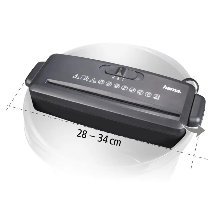 Hama - Mini papírvágó A4 230V fekete